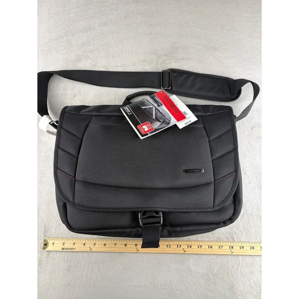 Samsonite Xenon 2 Messenger Bag Black Laptop Case 15.6 49878-1041 NWT